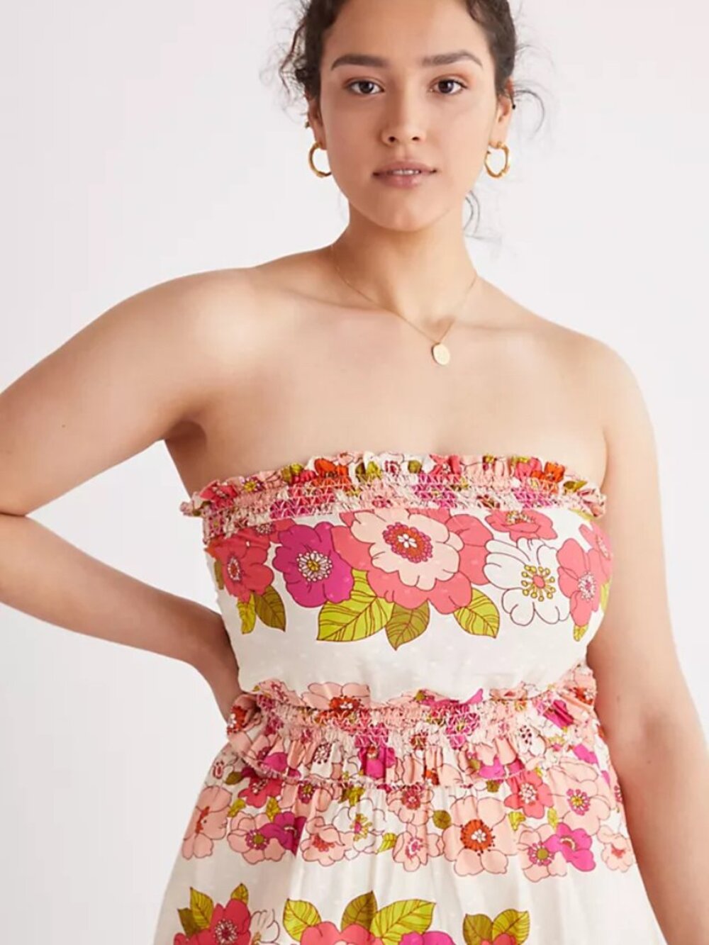 Love The Label | Floral 100% Cotton Briar Maxi Skirt + Tube Top Set | NWT - Picture 8 of 11